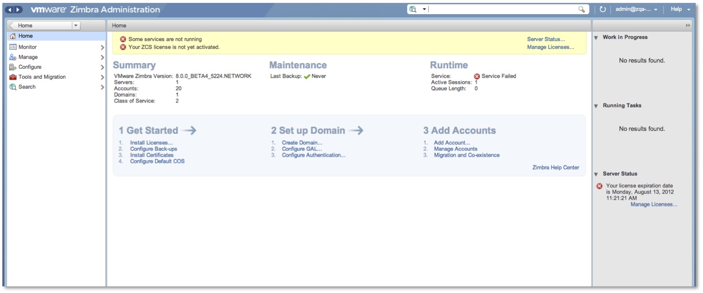 Zimbra Collaboration Suite 8 - deployment of virtual appliance, look and  feel - ESX Virtualization